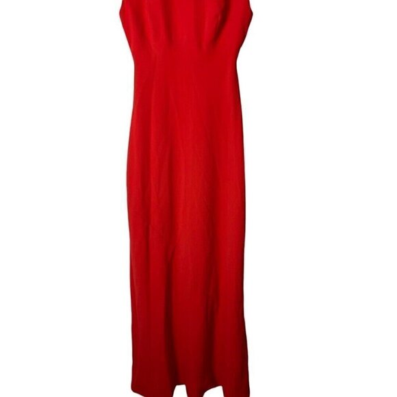 T by Alexander Wang Exposed Back Crepe Orange Maxi Dress 4 - Picture 6 of 9
